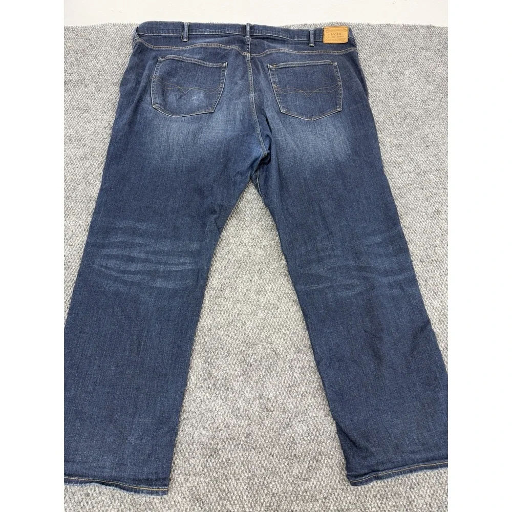 Polo Ralph Lauren Men's 50x32 Hampton Relaxed Straight Jeans Dark Blue Denim